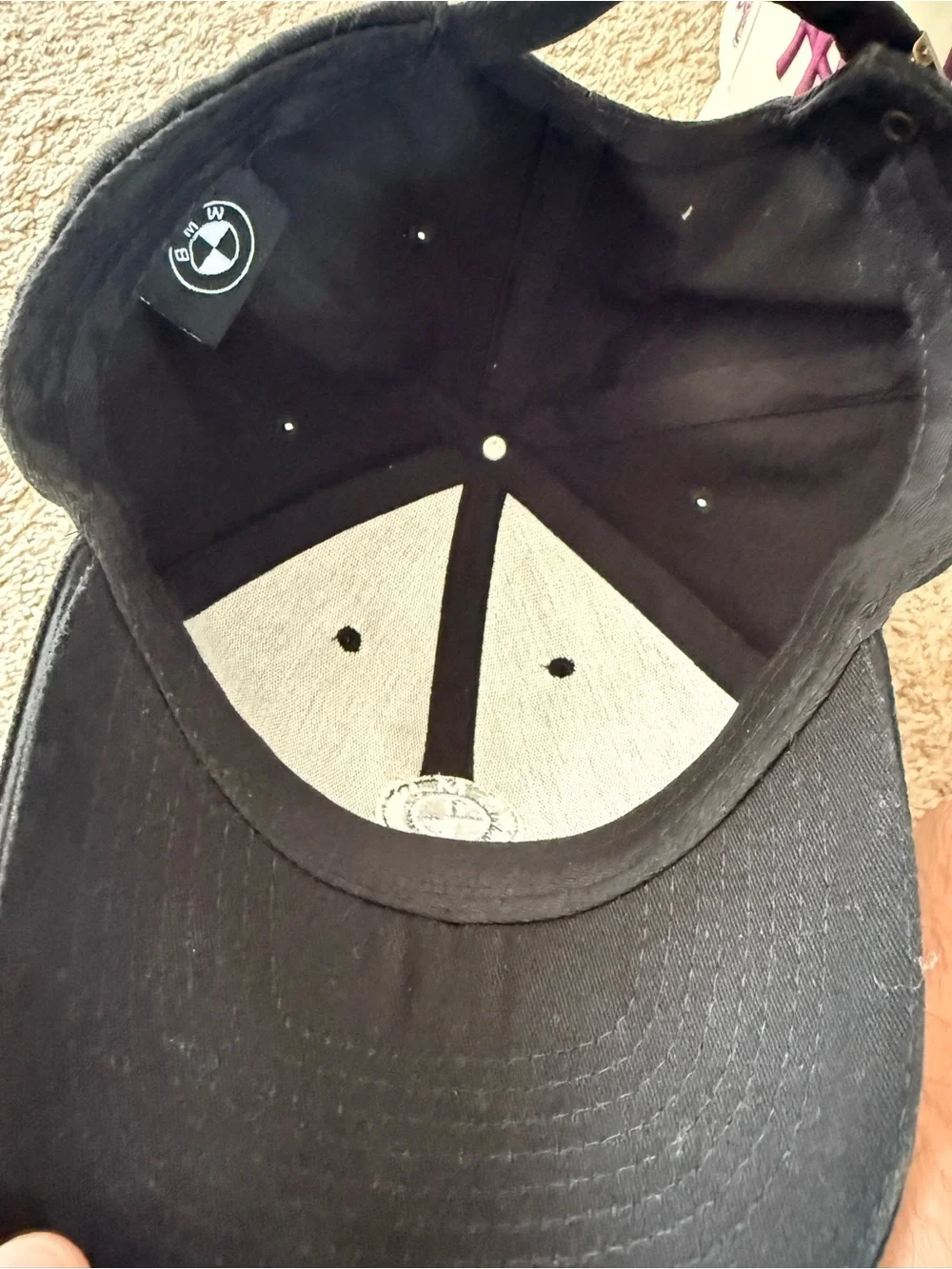 BMW Black Baseball Cap with White and Blue Roundel